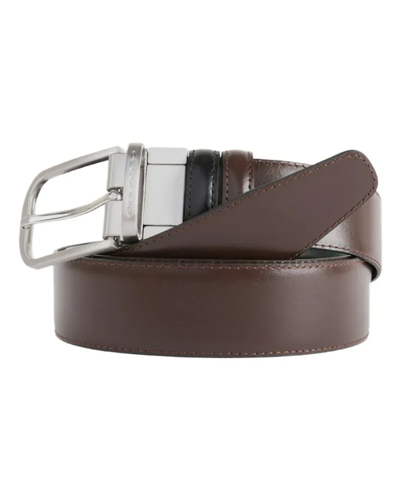 Piquadro leather belt - Braun Braun