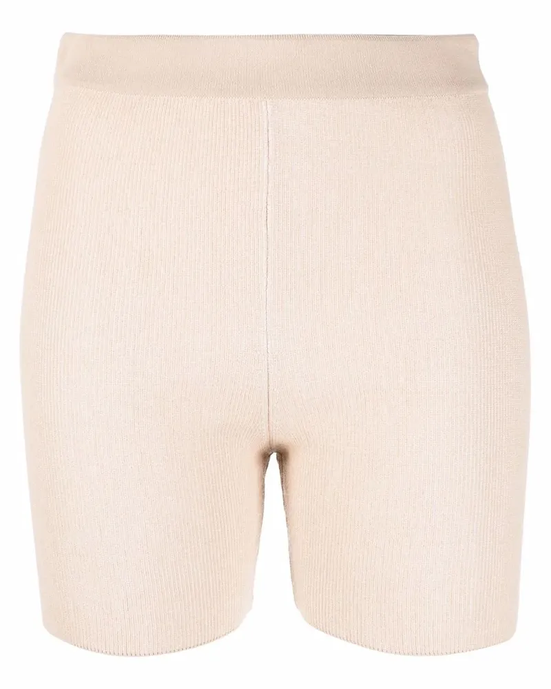 Jacquemus Gerippte Le Short Arancia Radlerhose - Nude Nude