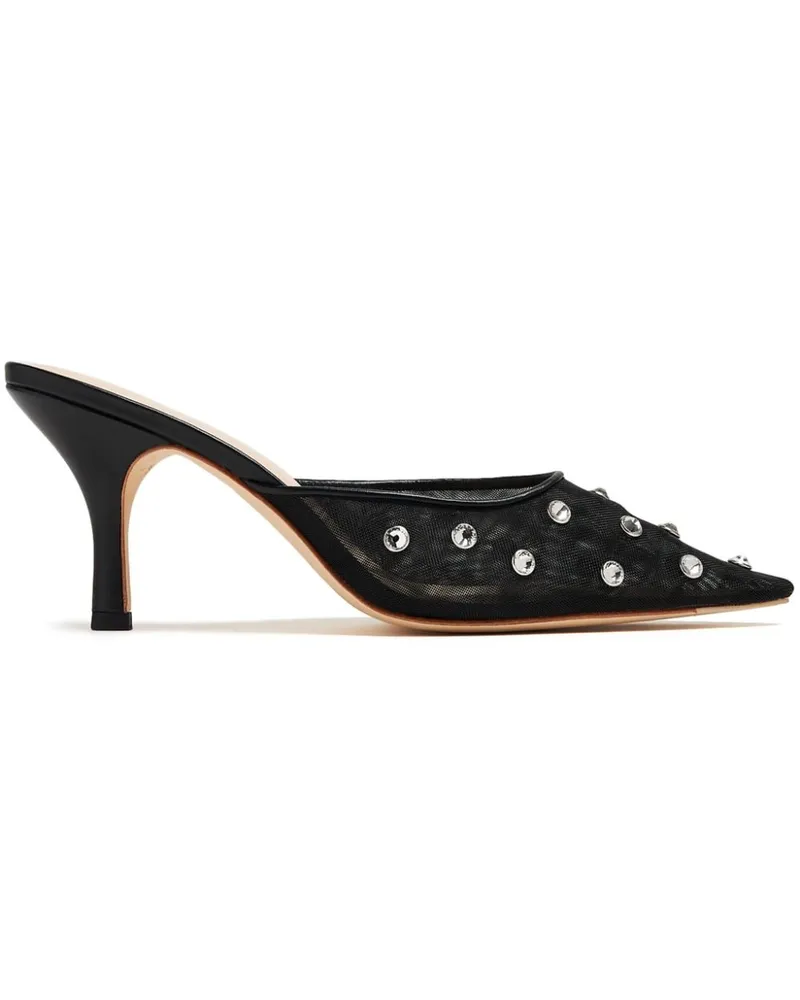 Loeffler Randall Paloma Mules mit Strass Schwarz