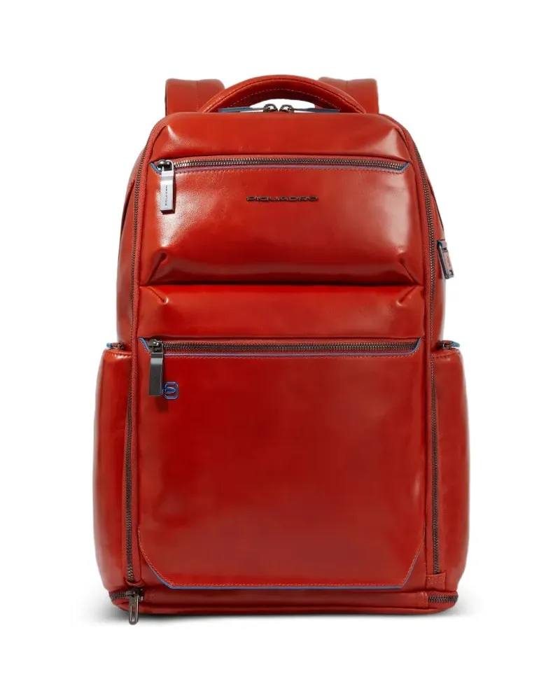 Piquadro Personalizable laptop backpack - Orange Orange