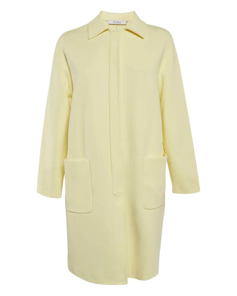Max Mara Einreihiger Mantel - Gelb Gelb