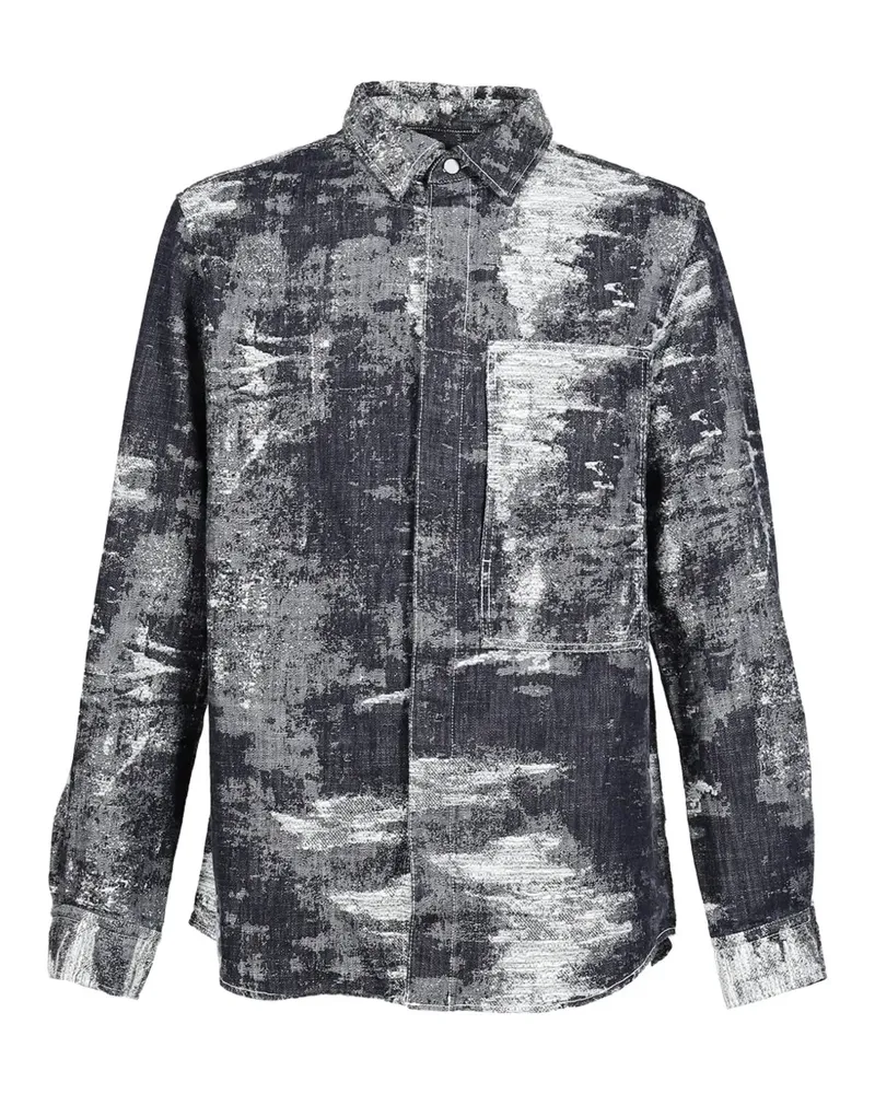 TAAKK faded-effect long-sleeve shirt - Schwarz Schwarz