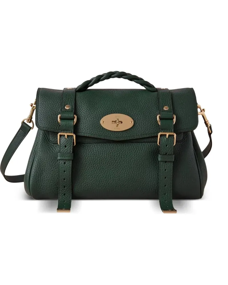 Mulberry Alexa Schultertasche mit Flechthenkel - Grün Grün