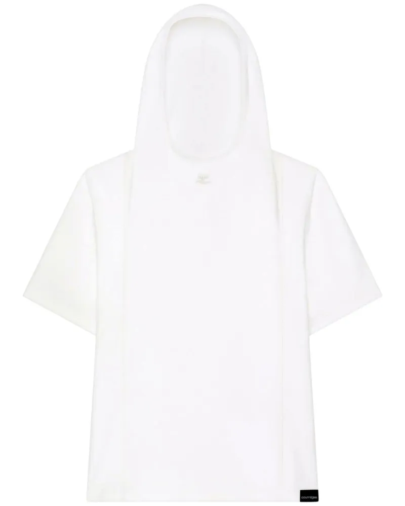 Courrèges T-Shirt mit Kapuze - Weiß Weiß