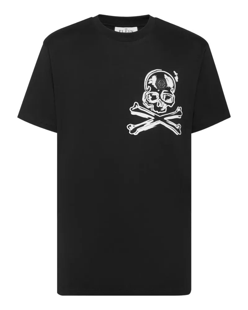 Philipp Plein T-Shirt mit Totenkopf-Print - Schwarz Schwarz