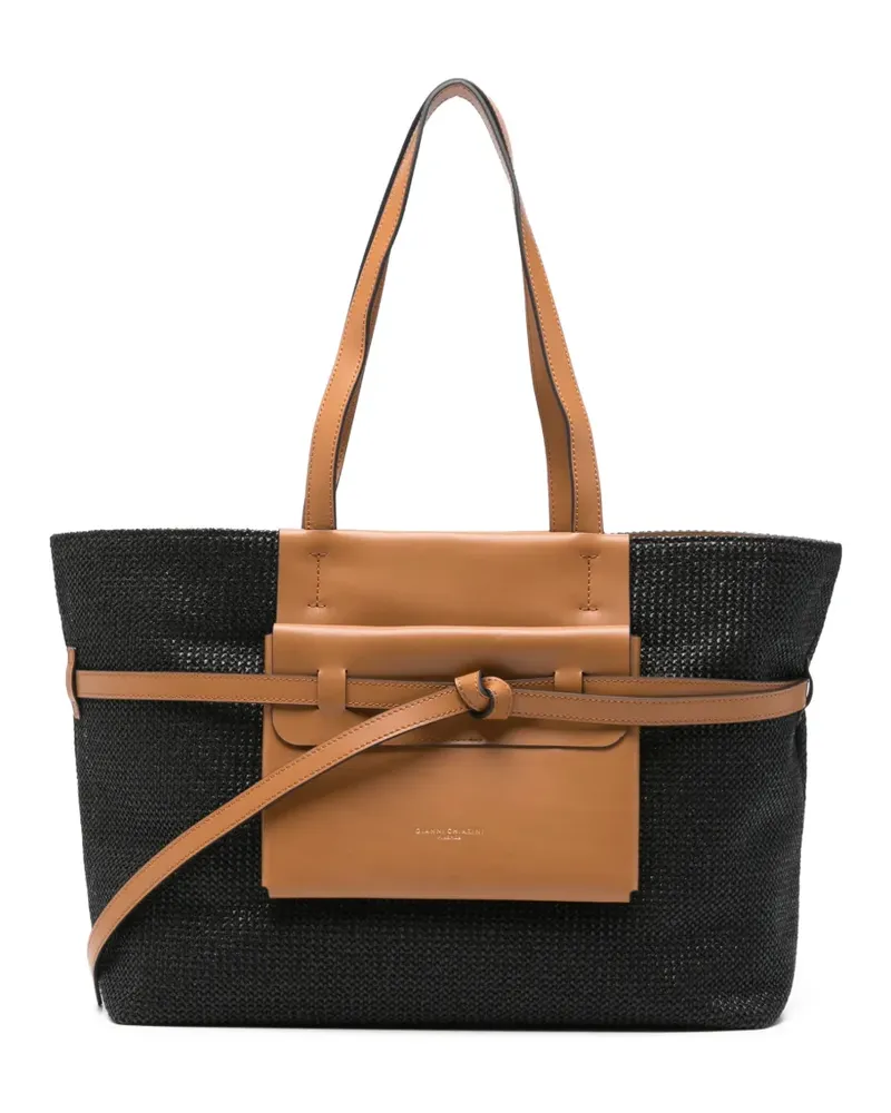 Gianni Chiarini Belty top handle knotted tote bag - Schwarz Schwarz