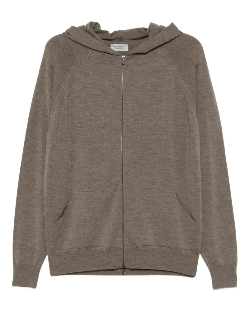 John Smedley Hoodie aus Merinowolle - Braun Braun