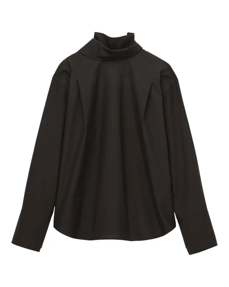 Carven Orchid Langarmhemd aus Baumwolle - Schwarz Schwarz