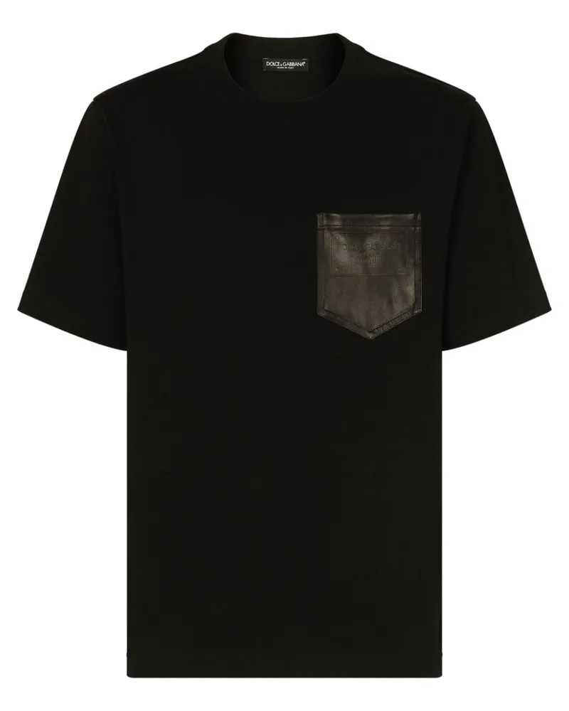 Dolce & Gabbana T-Shirt mit Logo-Stempel - Schwarz Schwarz