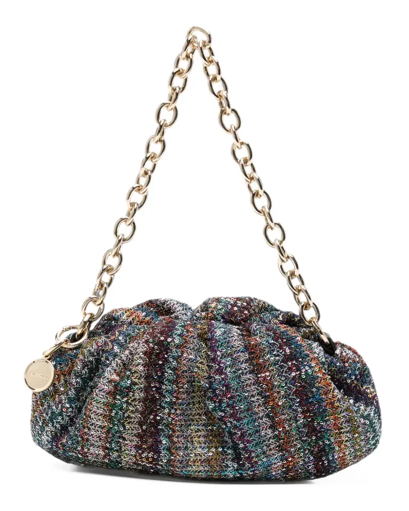 Missoni Mini-Tasche mit Zickzackmuster und Pailletten - Blau Blau