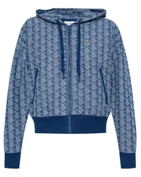 Lacoste Hoodie mit Jacquard-Monogramm Blau