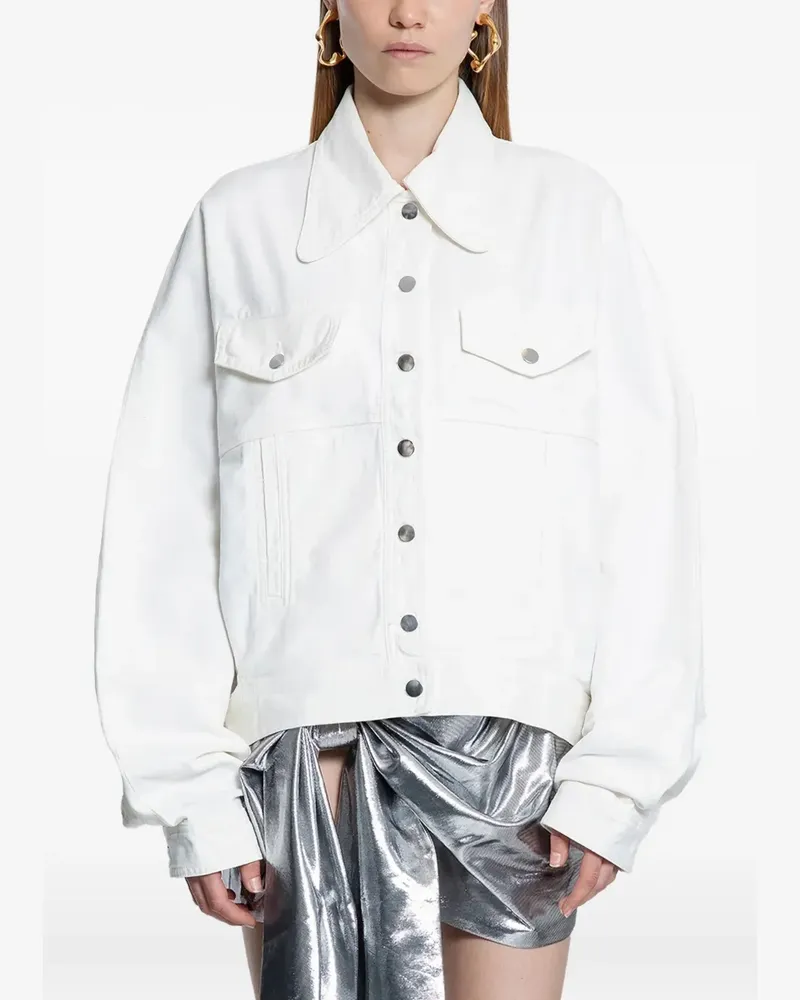 Mônot buttoned chest-pocket jacket - Weiß Weiß