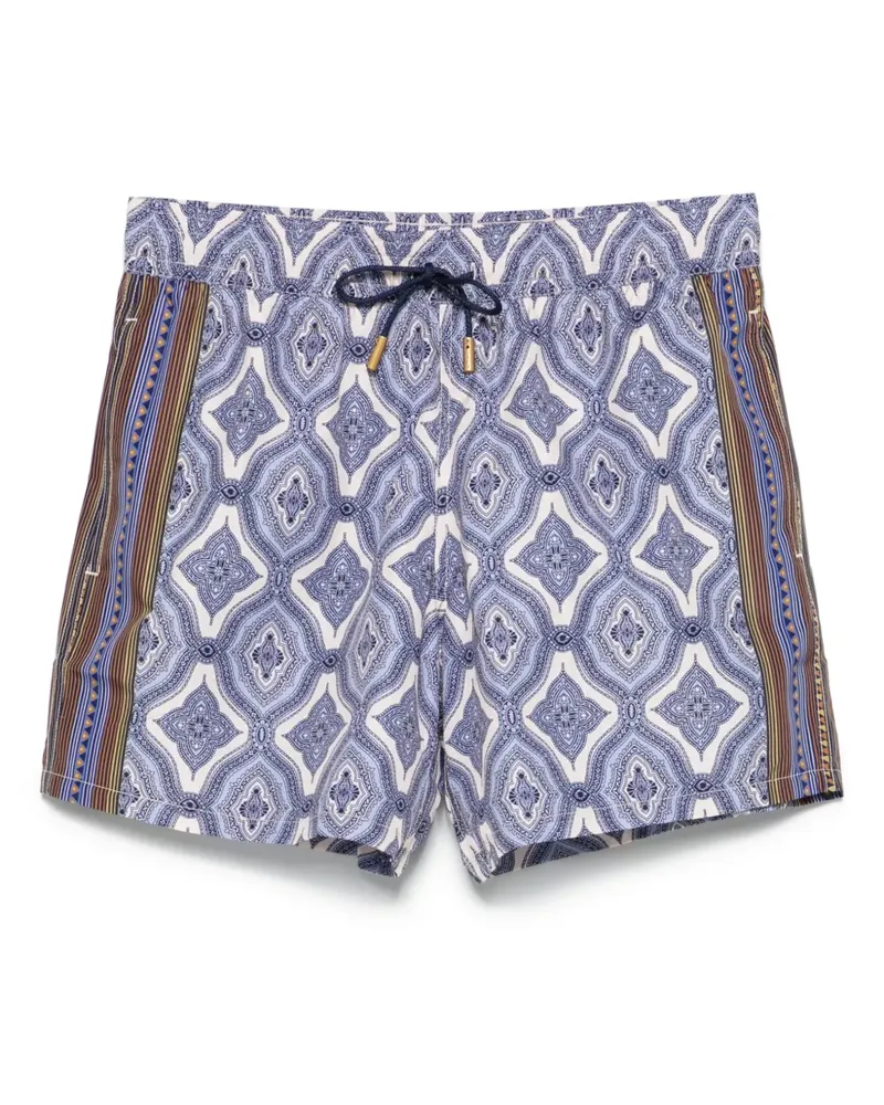 Etro Badeshorts mit geometrischem Print - Blau Blau