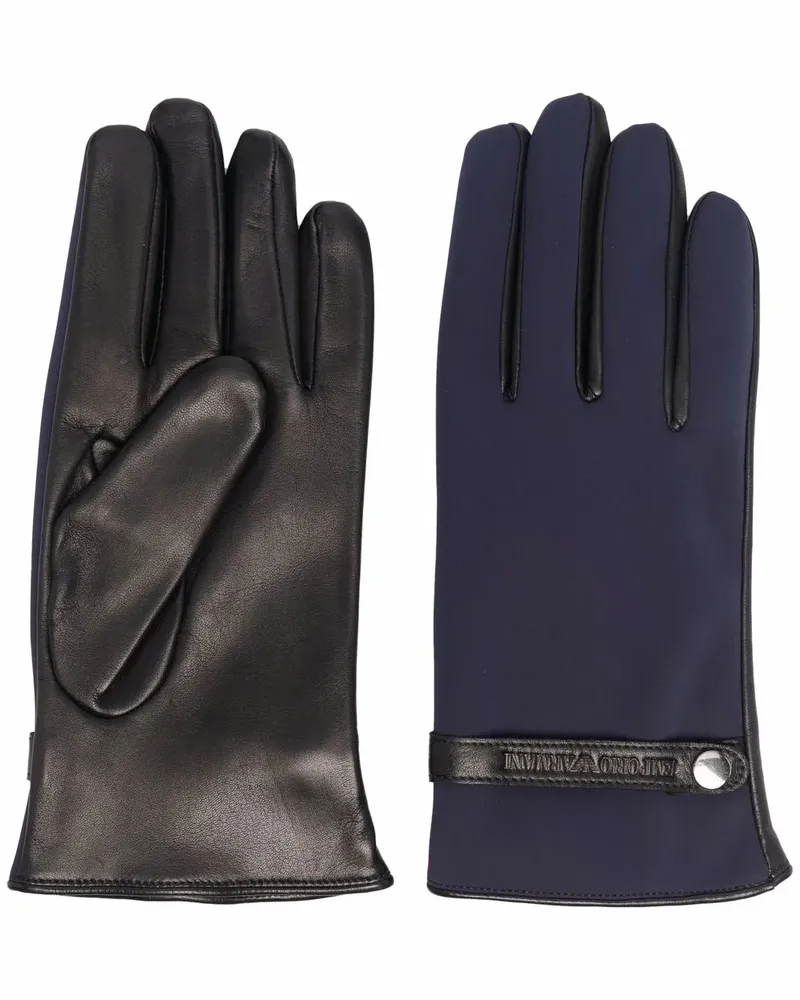 Emporio Armani Handschuhe aus Wildleder - Blau Blau