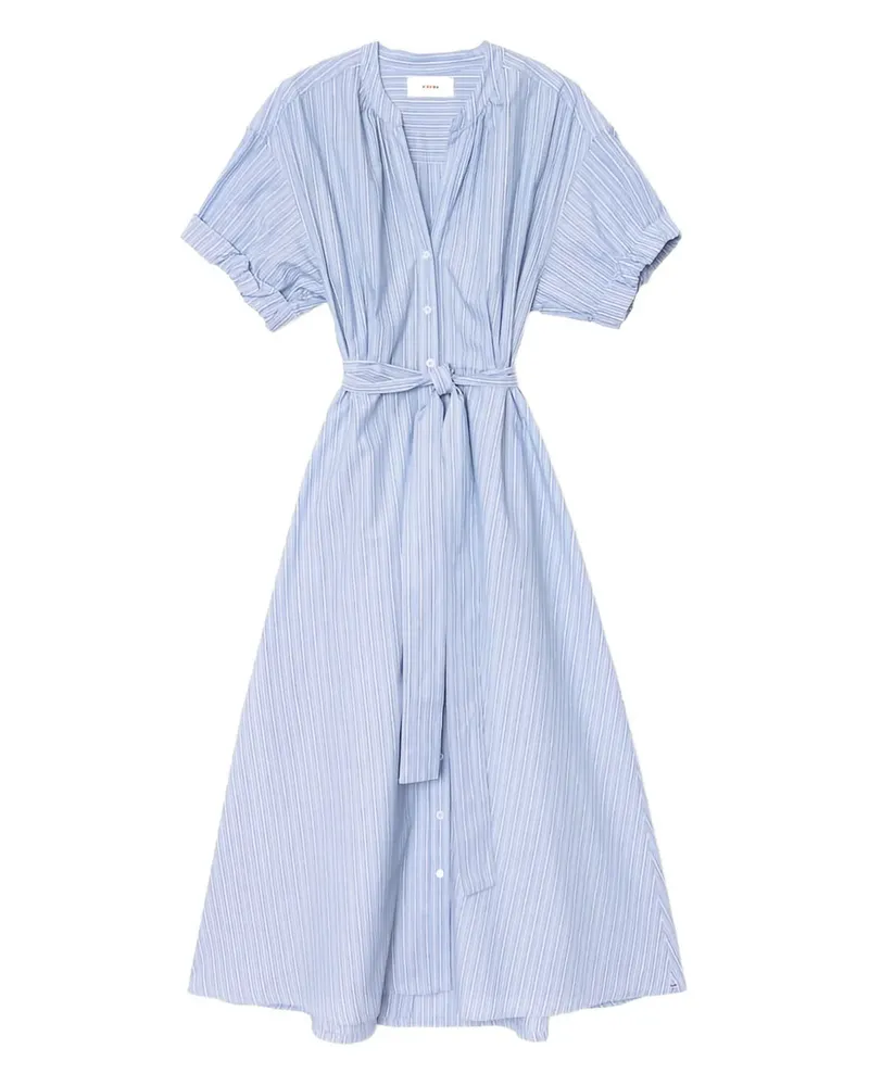 Xírena belted striped midi dress - Blau Blau