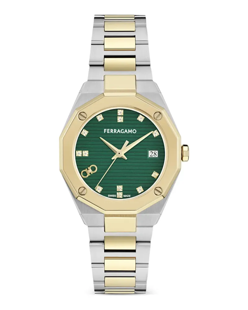 Ferragamo Edge 34-mm-Uhr - Grün Grün