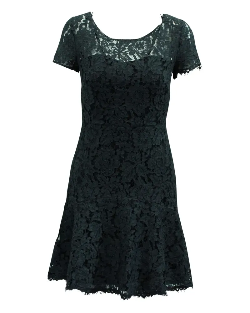 Diane von Furstenberg lace short-sleeve mini dress - Grau Grau
