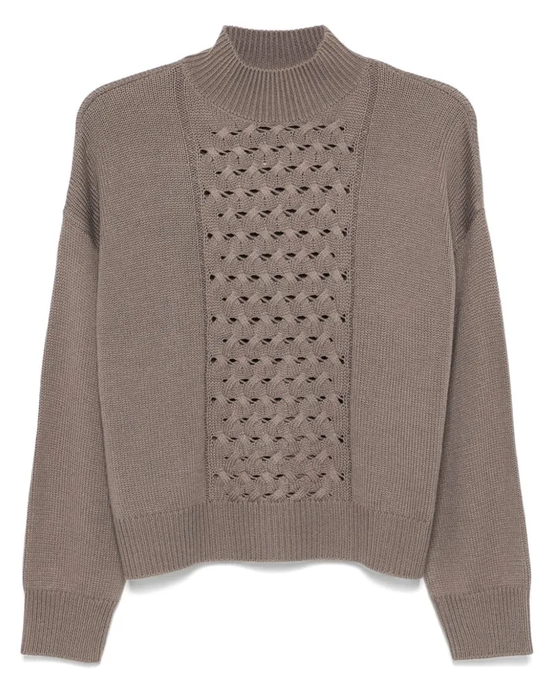 Kaos Pullover mit Stehkragen - Grau Grau