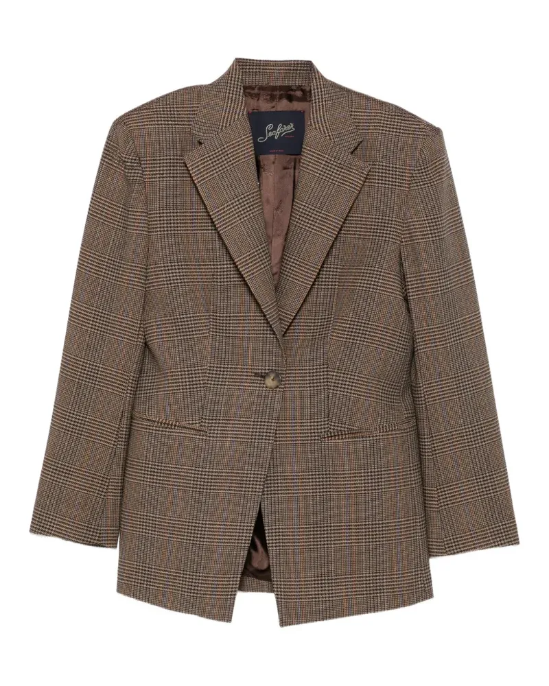 Seafarer Astro Prince of Wales check blazer - Braun Braun