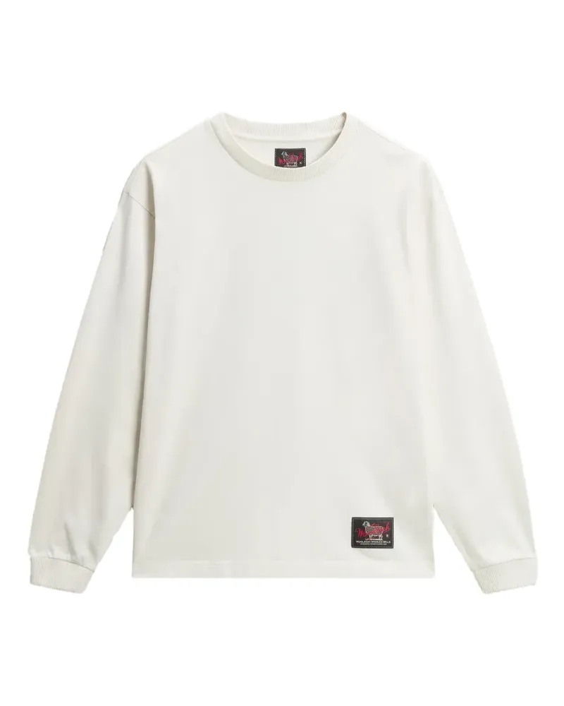Woolrich Sweatshirt mit Logo-Patch - Weiß Weiß