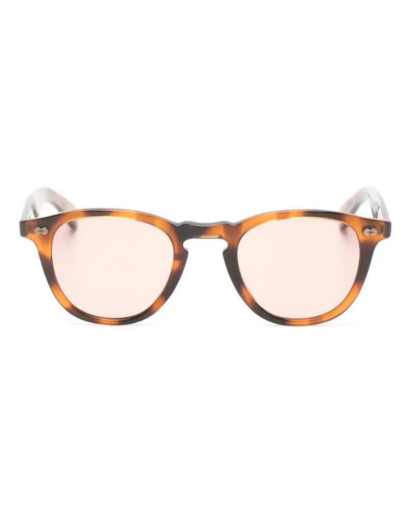 Garrett Leight Runde Hampton Sonnenbrille - Braun Braun