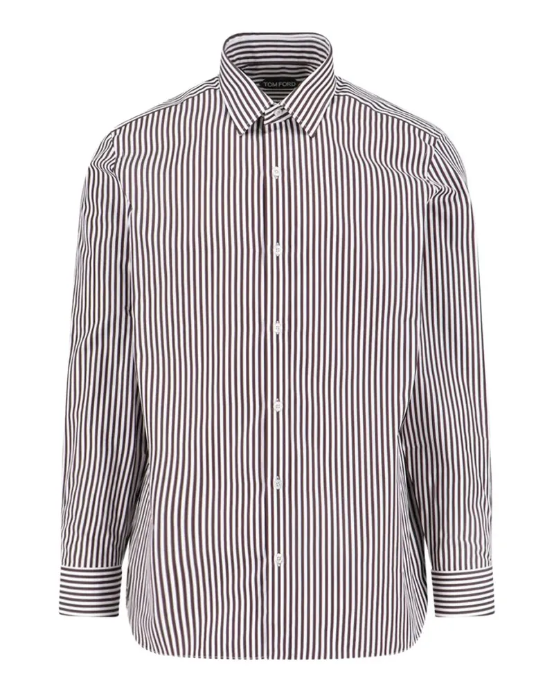 Tom Ford Gestreiftes Hemd - Braun Braun