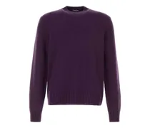 Klassischer Kaschmirpullover - Violett