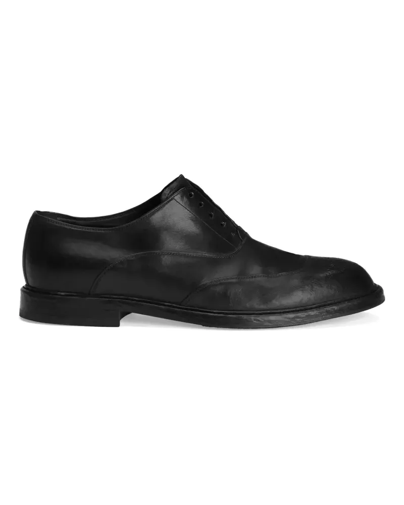 Dolce & Gabbana Perforierte Derby-Schuhe - Schwarz Schwarz