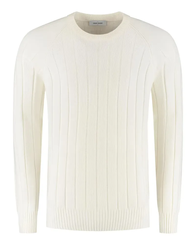 Gran Sasso Gerippter Pullover - Weiß Weiß
