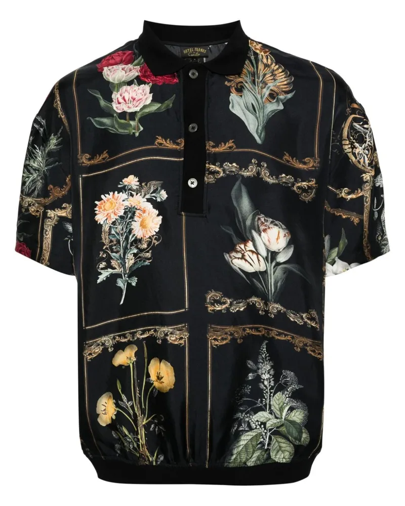 Camilla Magic In The Manuscripts Poloshirt aus Seide - Schwarz Schwarz