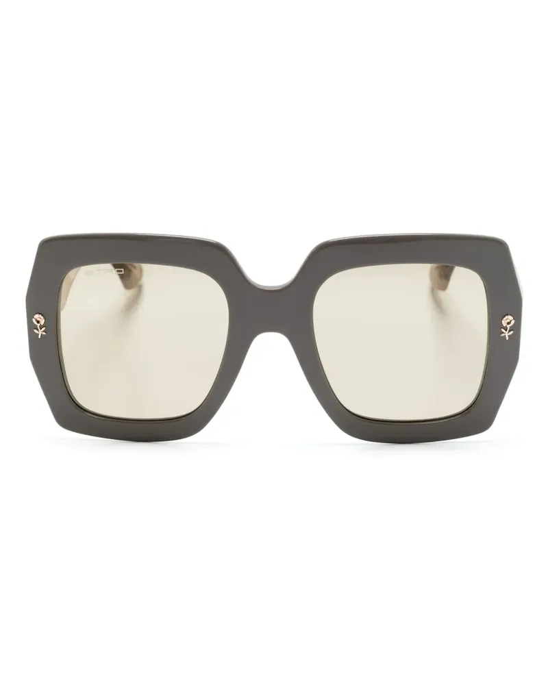 Etro mania Sonnenbrille mit eckigem Gestell - Grau Grau