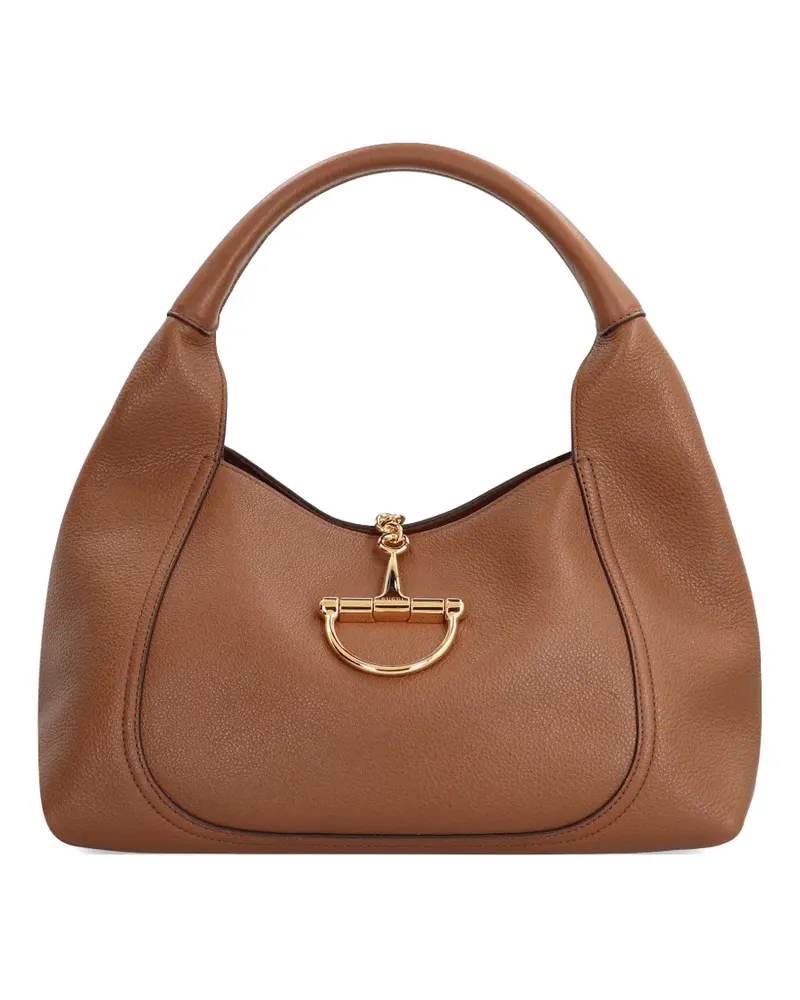 Gucci Softbit horsebit-detail tote bag - Braun Braun