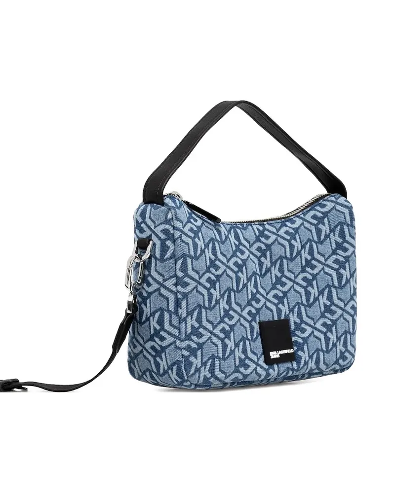 Karl Lagerfeld Jeans-Satchel-Tasche mit Logo-Muster - Blau Blau