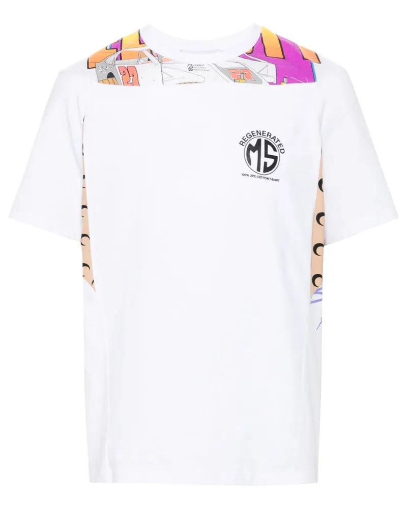Marine Serre Regenerated T-Shirt mit Grafik Weiß