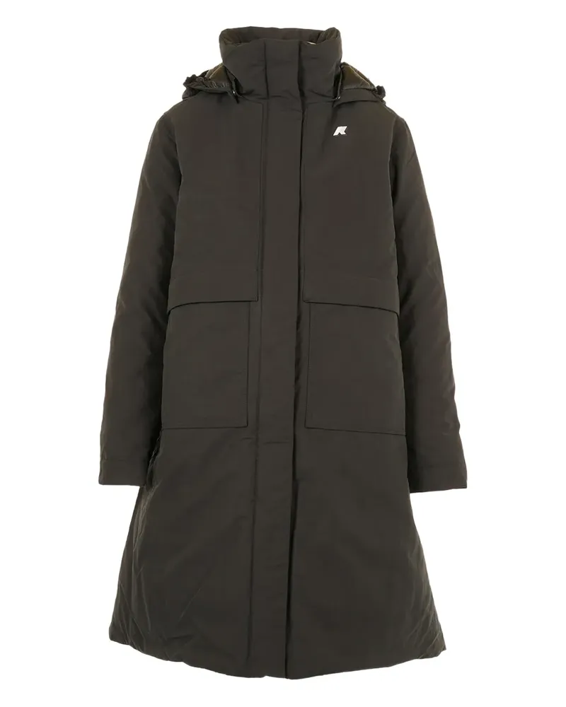 K-Way Parka mit Kapuze - Schwarz Schwarz