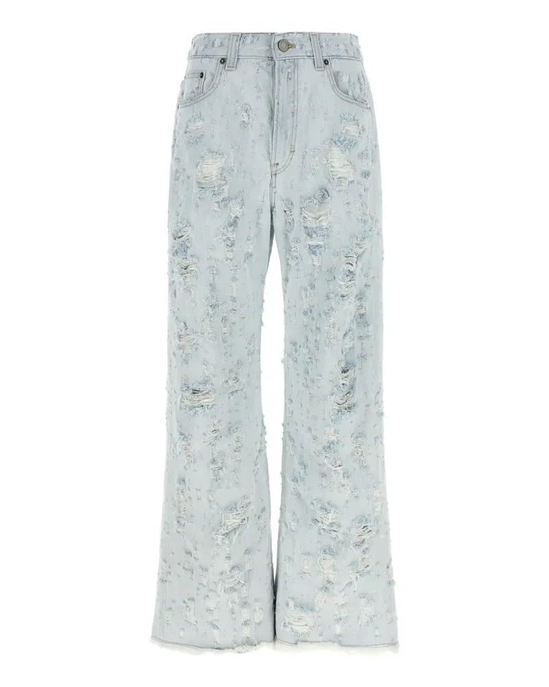 Haikure Jeans in Distressed-Optik - Blau Blau