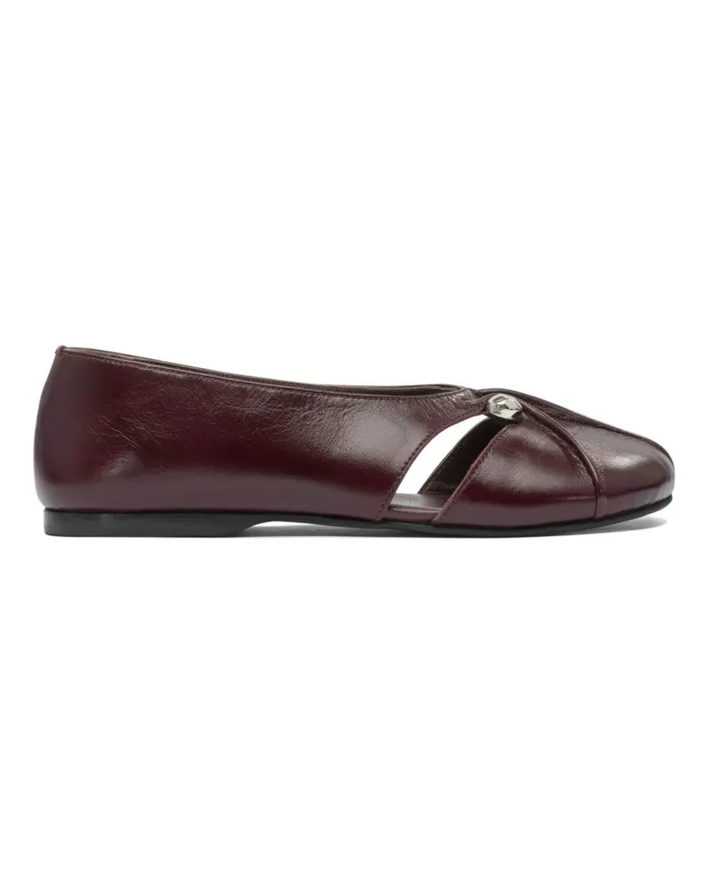Alohas Ravena Rift burgundy leather ballet flats - Rot Rot