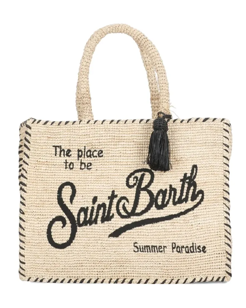 MC2 Saint Barth Vanity Tote Bag aus Raffiabast - Nude Nude