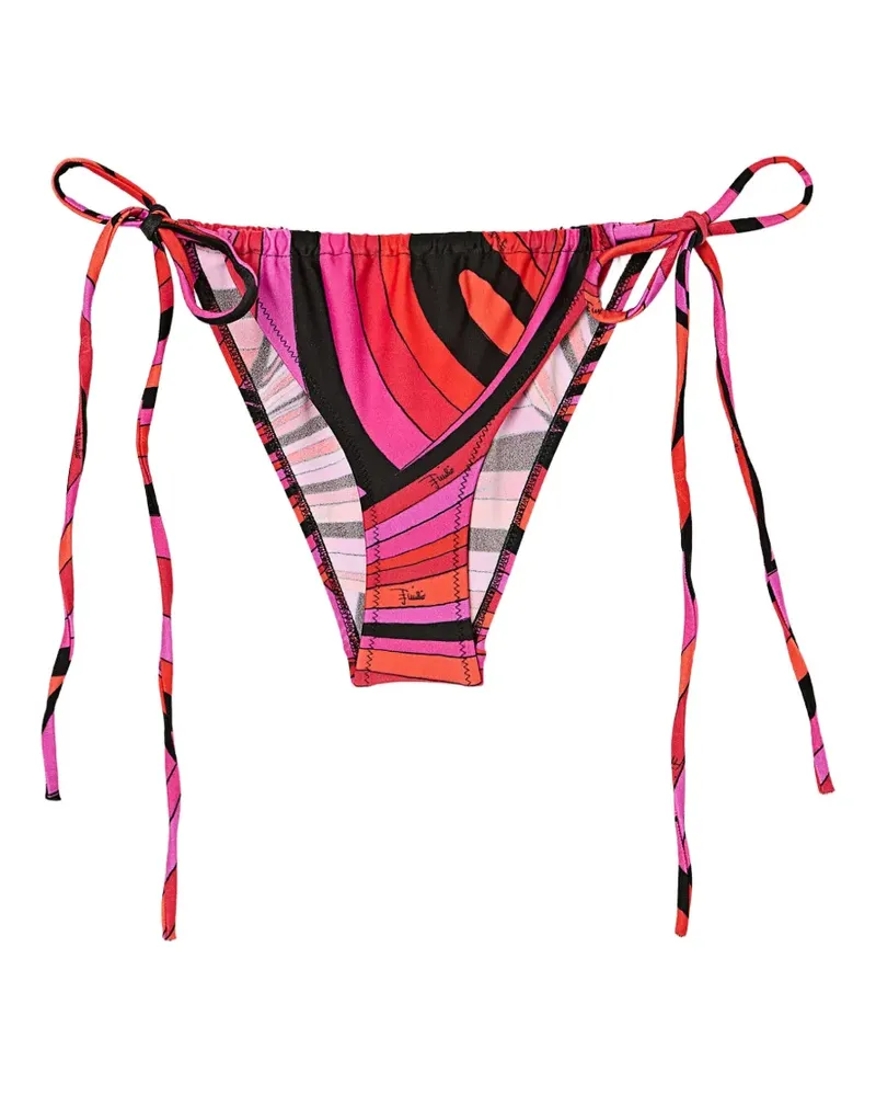 Emilio Pucci Iride-print tie-side bikini bottoms - Rosa Rosa
