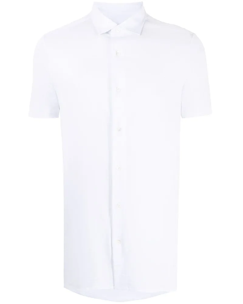 Emporio Armani Kurzärmeliges Popeline-Hemd - Weiß Weiß