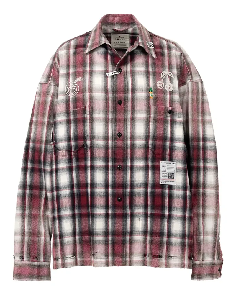 MIHARAYASUHIRO Hemd mit Vintage-Check - Rot Rot