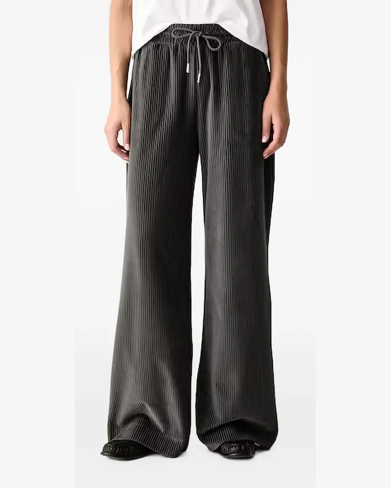 JOOP! corduroy-effect wide-leg trousers - Grau Grau