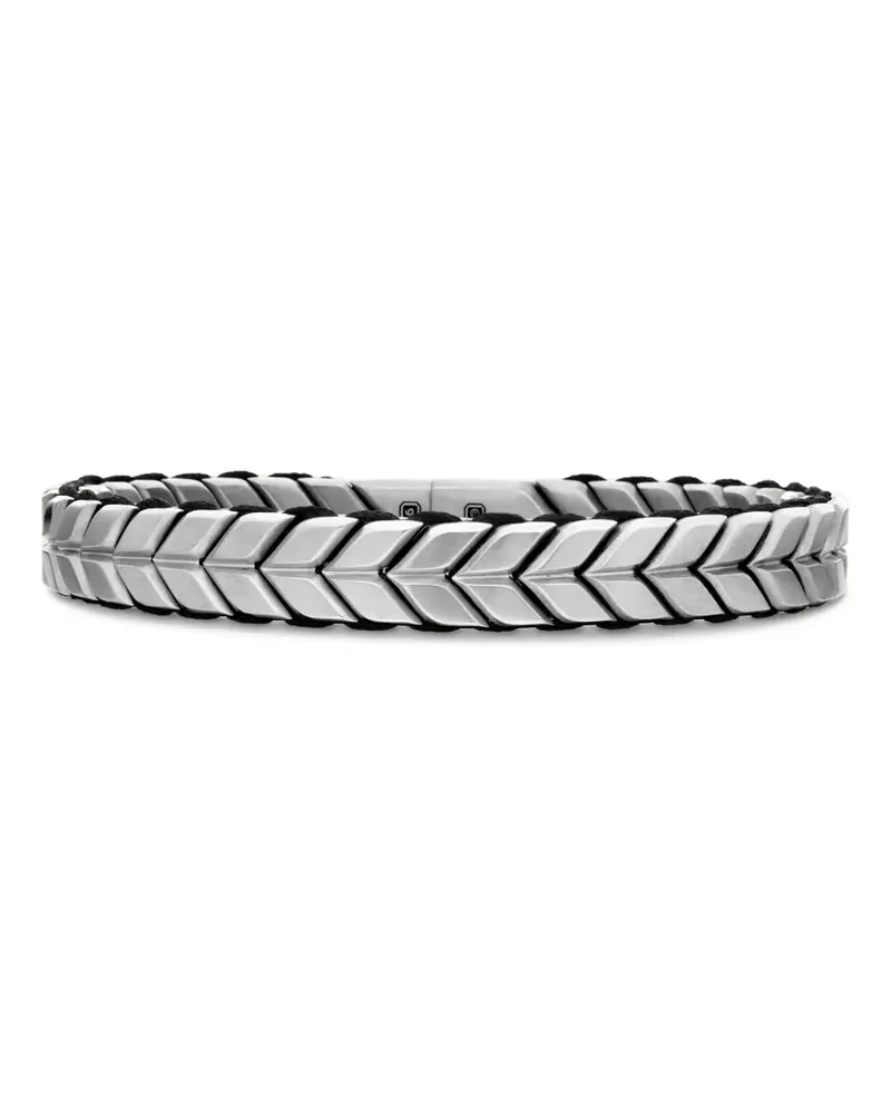 David Yurman Chevron Woven Armband aus Sterlingsilber 9mm Silber