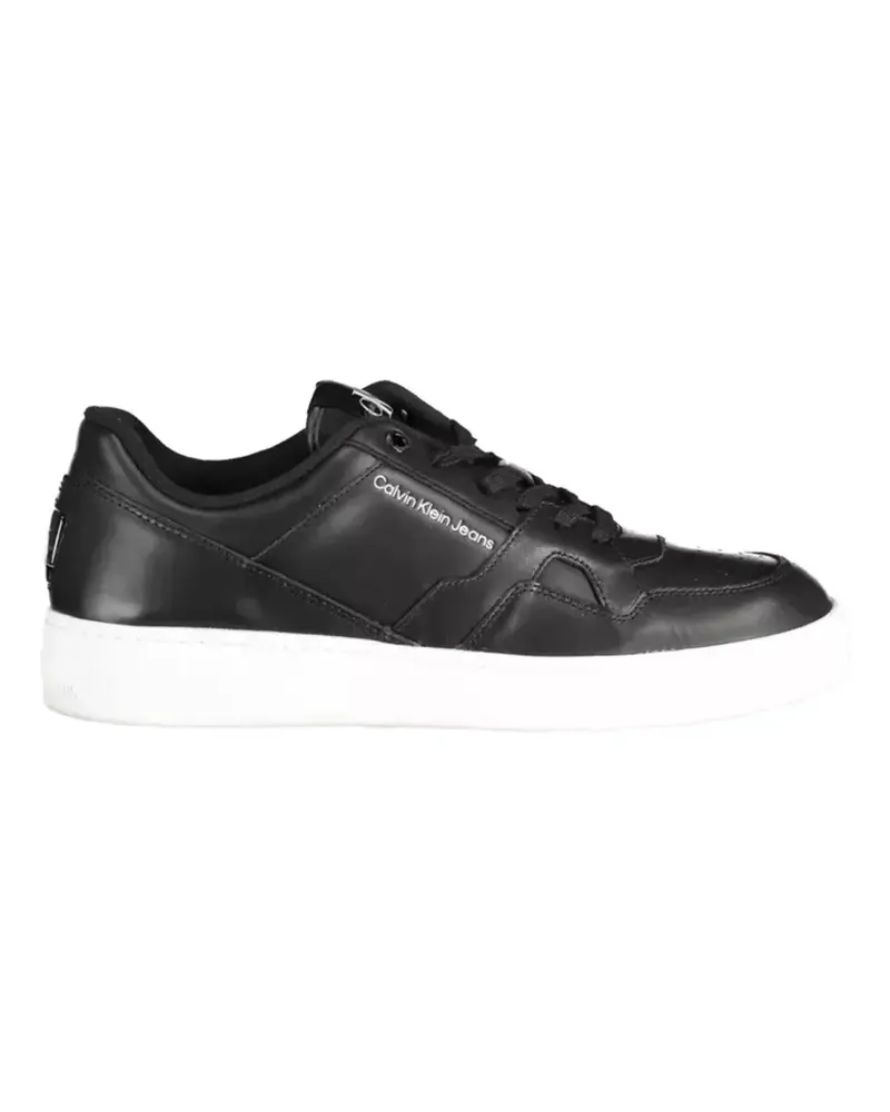 Calvin Klein logo-print lace-up sneakers - Schwarz Schwarz