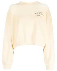 SPORTY & RICH Sweatshirt mit Logo-Print Nude