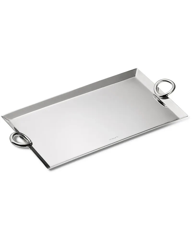 Christofle Eckige Vertigo Schale (25cm x 14cm) - Silber Silber