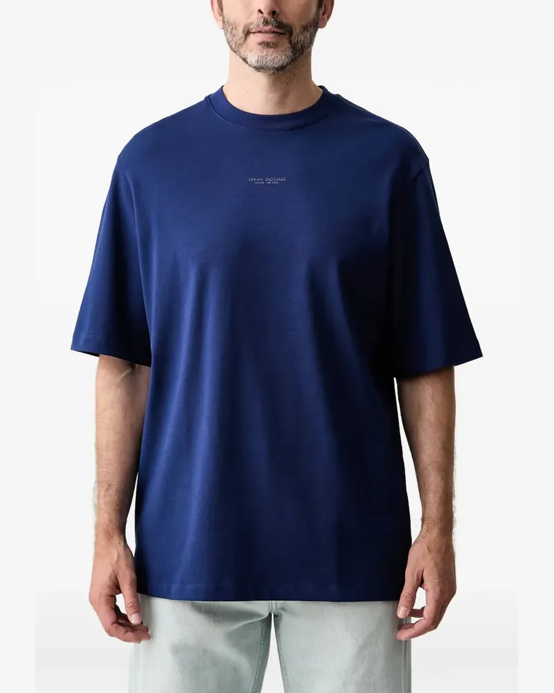 Armani Exchange logo-print short-sleeve dT-shirt - Blau Blau