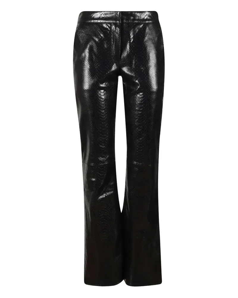 The New Arrivals Ilkyaz Ozel Lenny Hose mit Schlangenmuster - Schwarz Schwarz