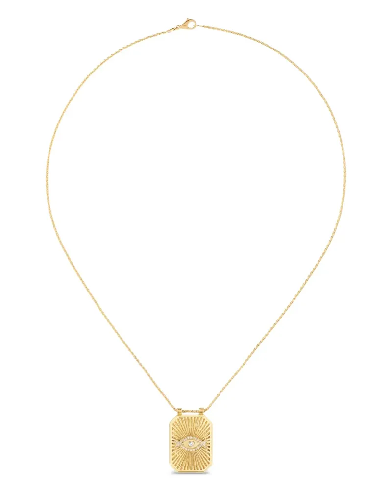 Marie Lichtenberg Eye diamond scapular necklace - Gold Gold