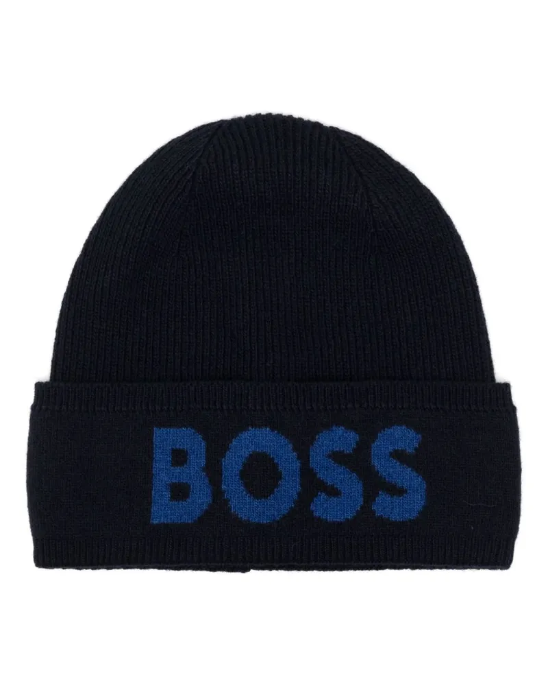 HUGO BOSS Elio Beanie - Blau Blau